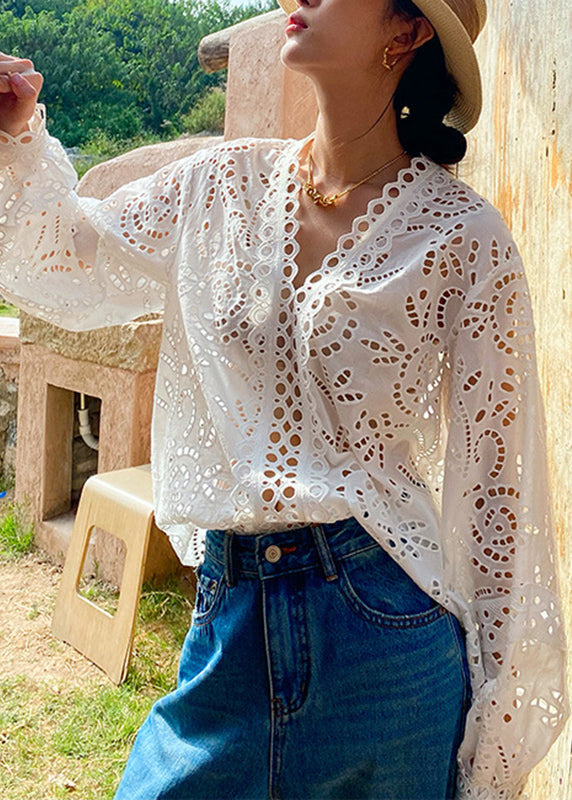 Spring Hollow Italian White Out Shirts Cotton