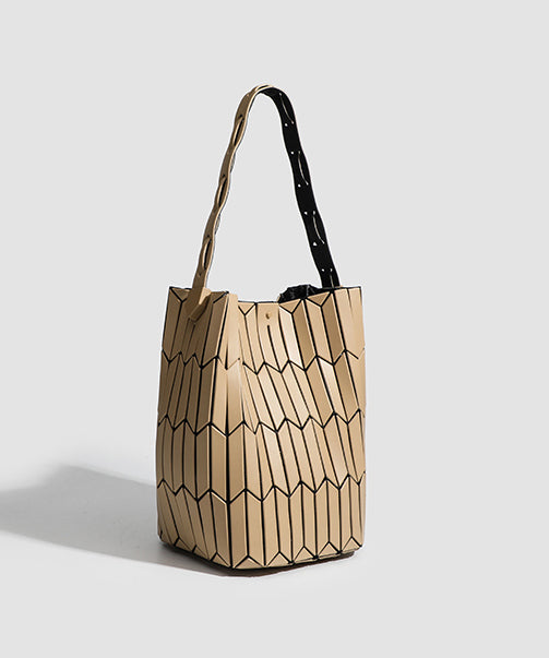 Japanese Style Fashion Geometric Diamond Grid Shoulder Bag II035