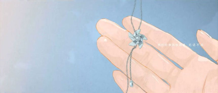 Rhinestone Sterling Necklace Silver Windmill 925 Pendant