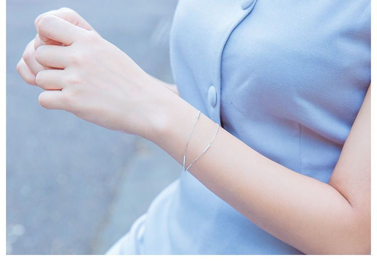 925 Sterling Silver Segment Bar Bracelet