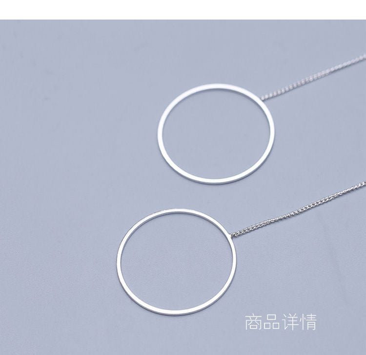 Silver Sterling Earring Hoop Drop 925