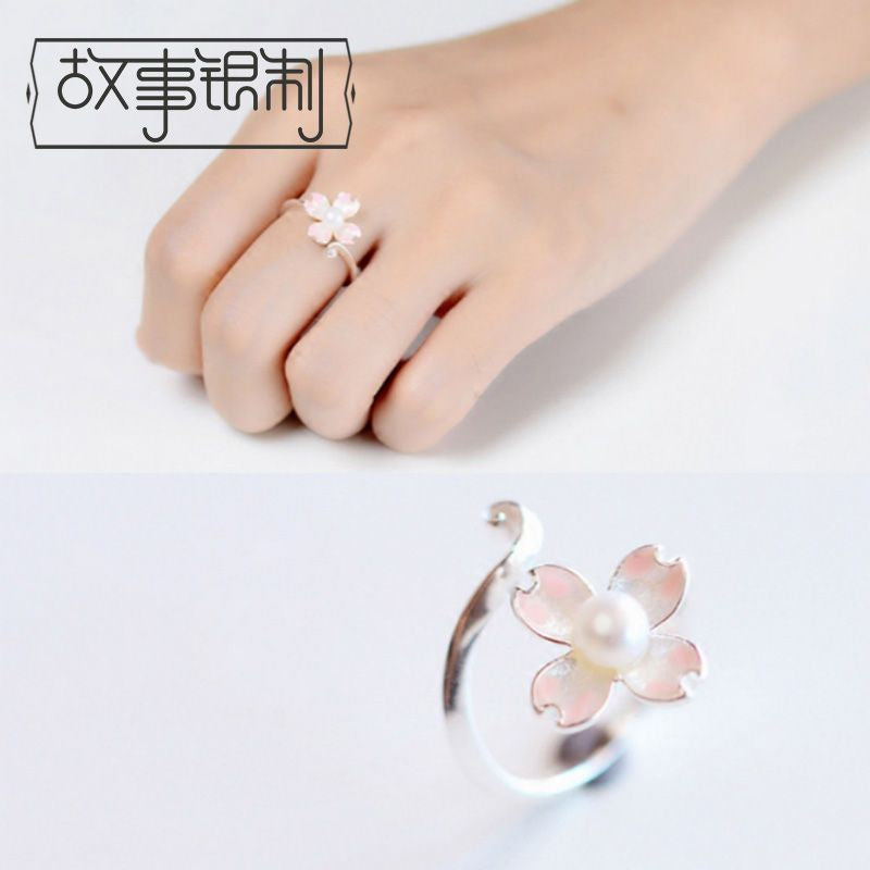 Sterling Silver Floral Ring 925 Open