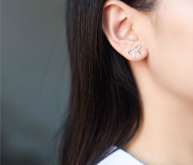 925 Silver Bow Sterling Earring