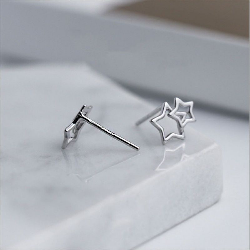 Star Sterling Double Earring Silver 925