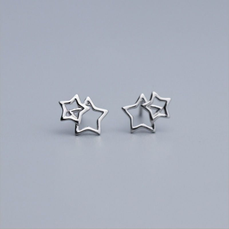 Star Sterling Double Earring Silver 925