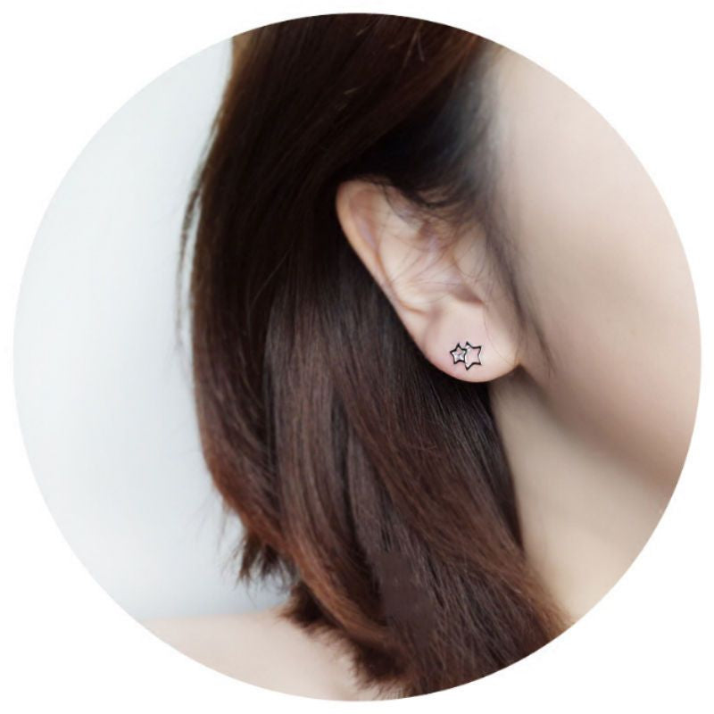 Star Sterling Double Earring Silver 925