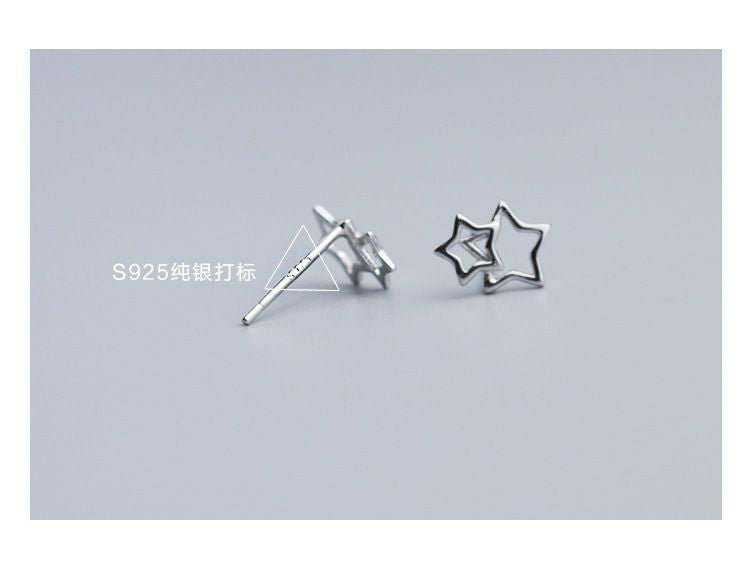 Star Sterling Double Earring Silver 925