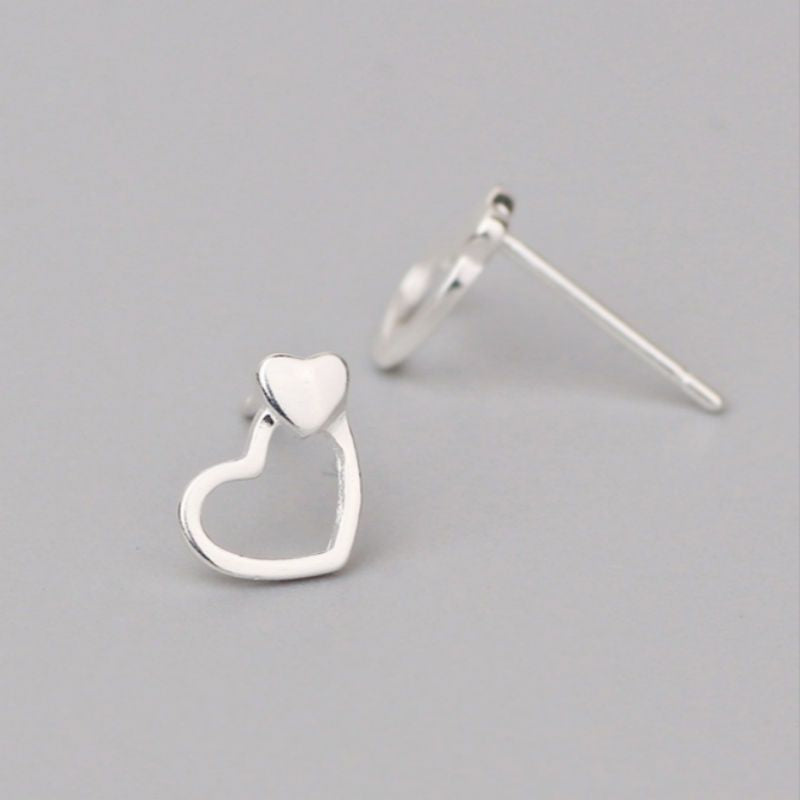 Silver Earring Sterling Heart 925