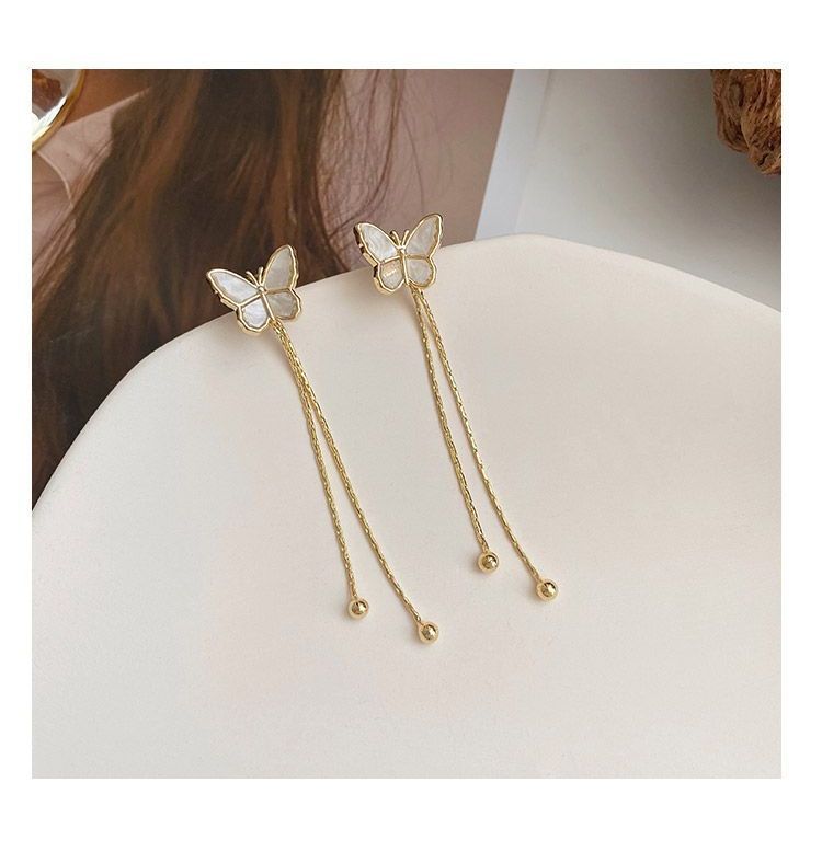 Butterfly Alloy Earring Fringed