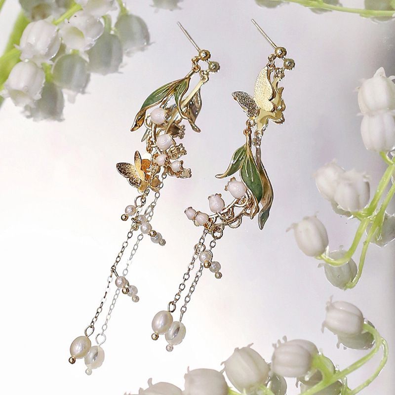 Flower Alloy Dangle Earring