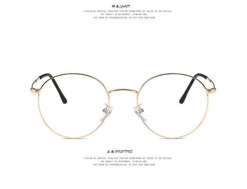 Frame Blue Light-Blocking Round Glasses