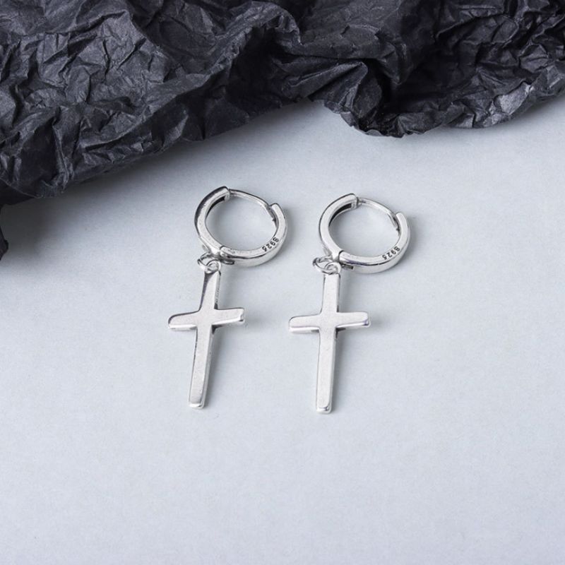 Sterling Silver Dangle Earring Cross