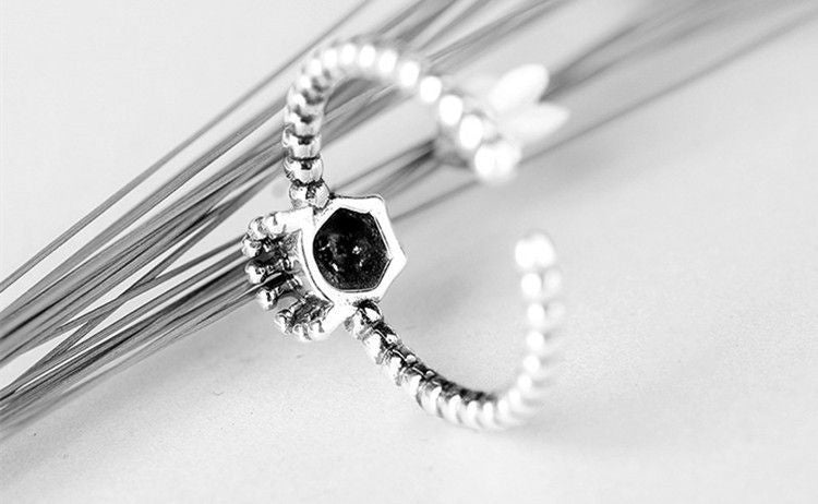 Skull Open Silver Ring Sterling