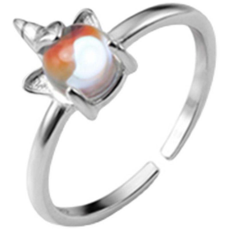 Silver Sterling Unicorn Ring Open