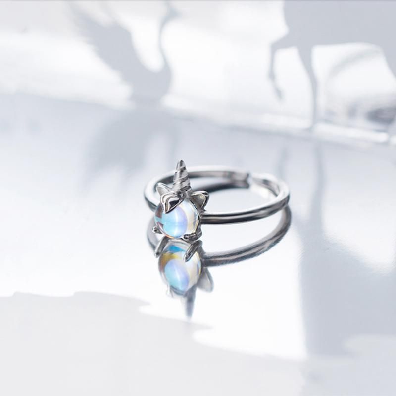 Silver Sterling Unicorn Ring Open