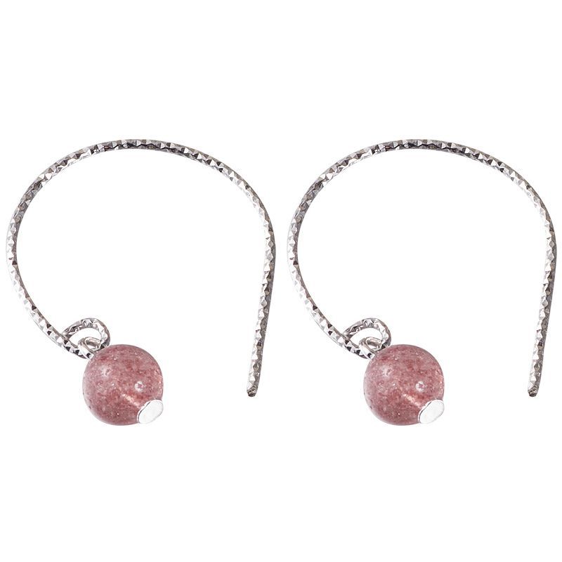 Silver Earring Crystal Faux Dangle Sterling