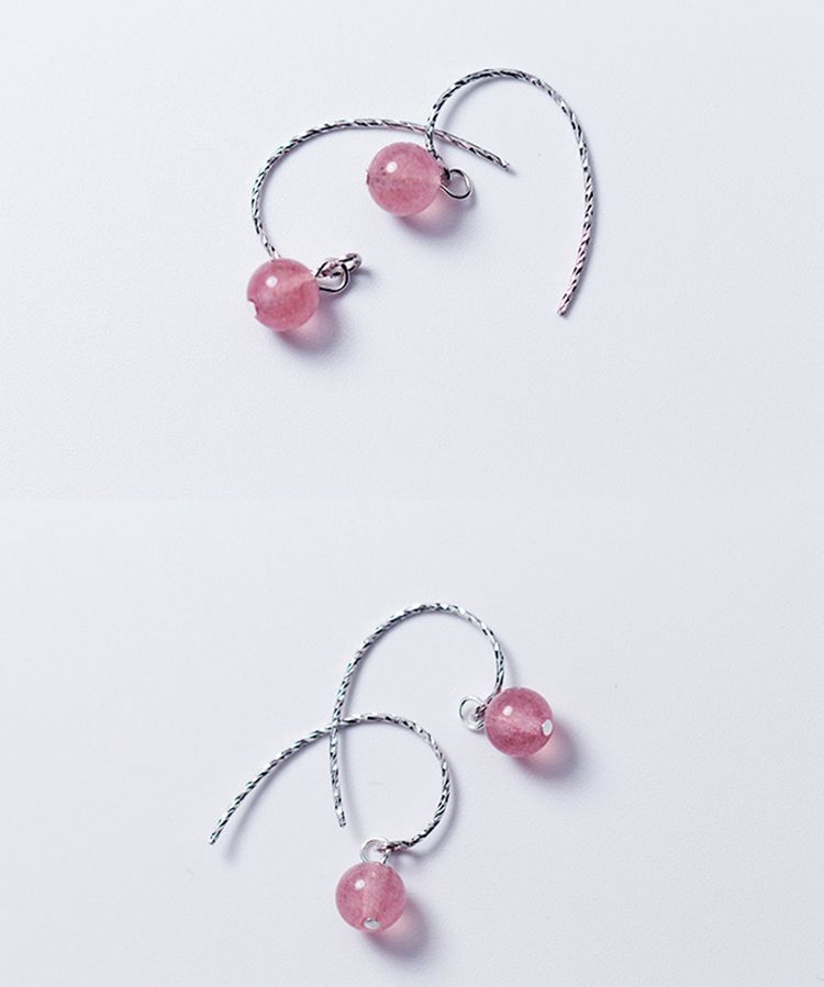 Silver Earring Crystal Faux Dangle Sterling