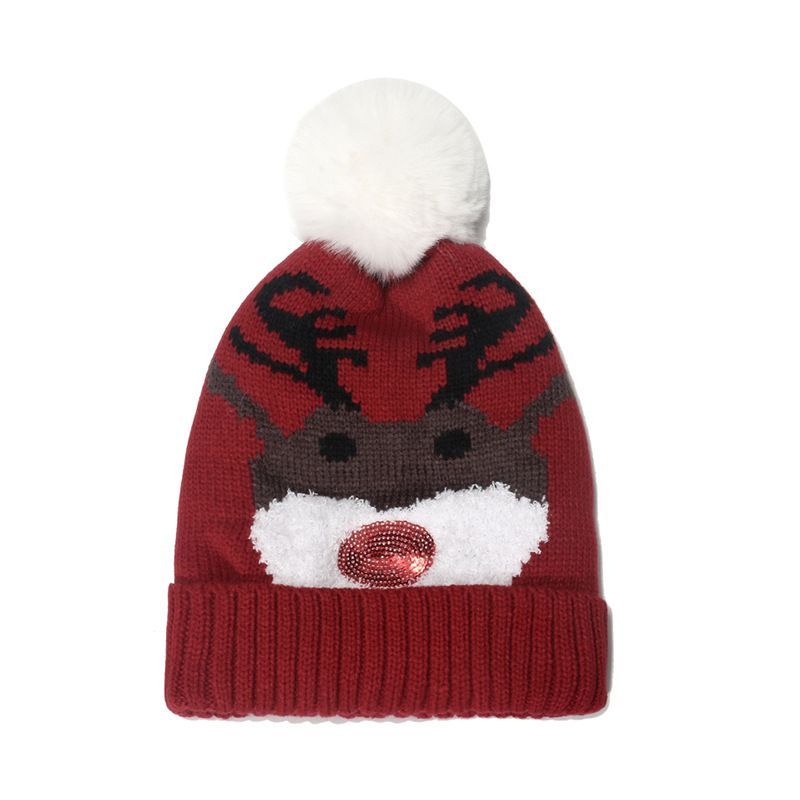 Beanie Knit Christmas Pom