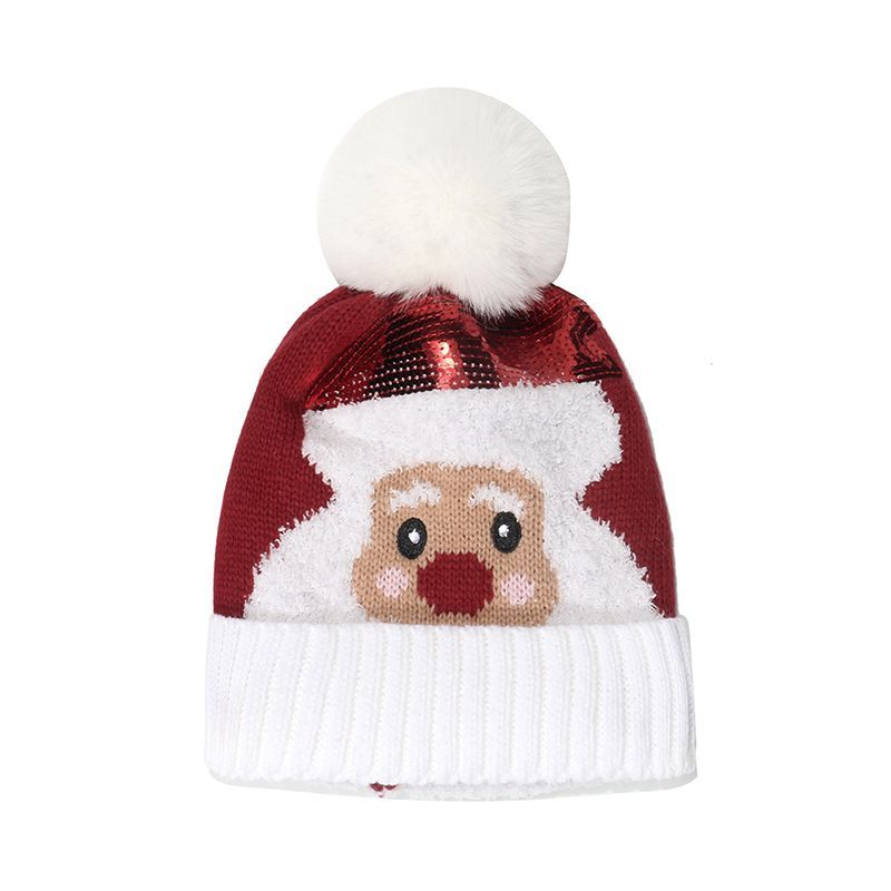 Beanie Knit Christmas Pom