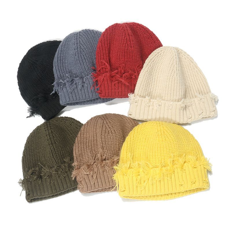 Knit Beanie Distressed
