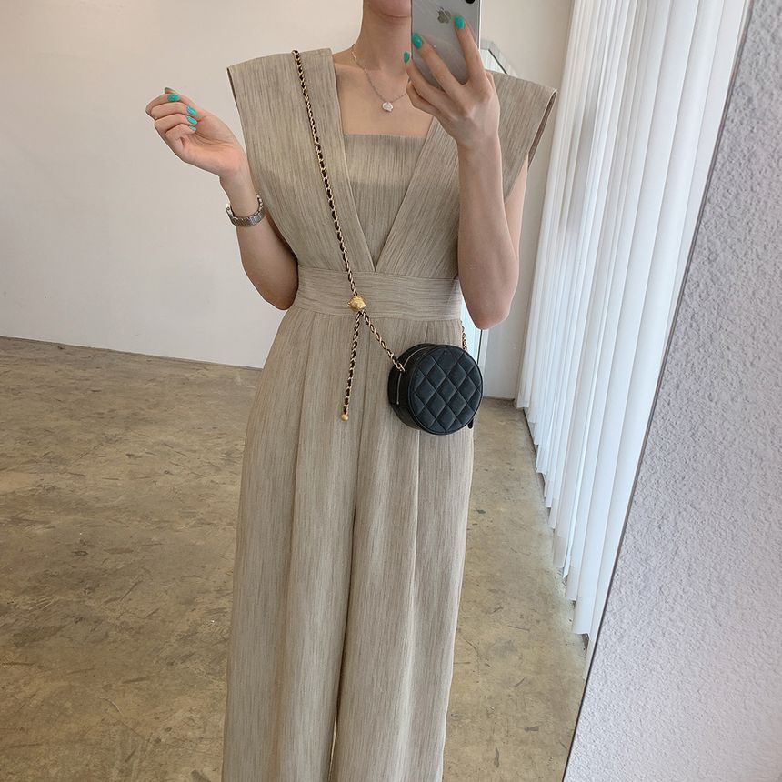 Sleeveless Wide Leg Jumpsuit