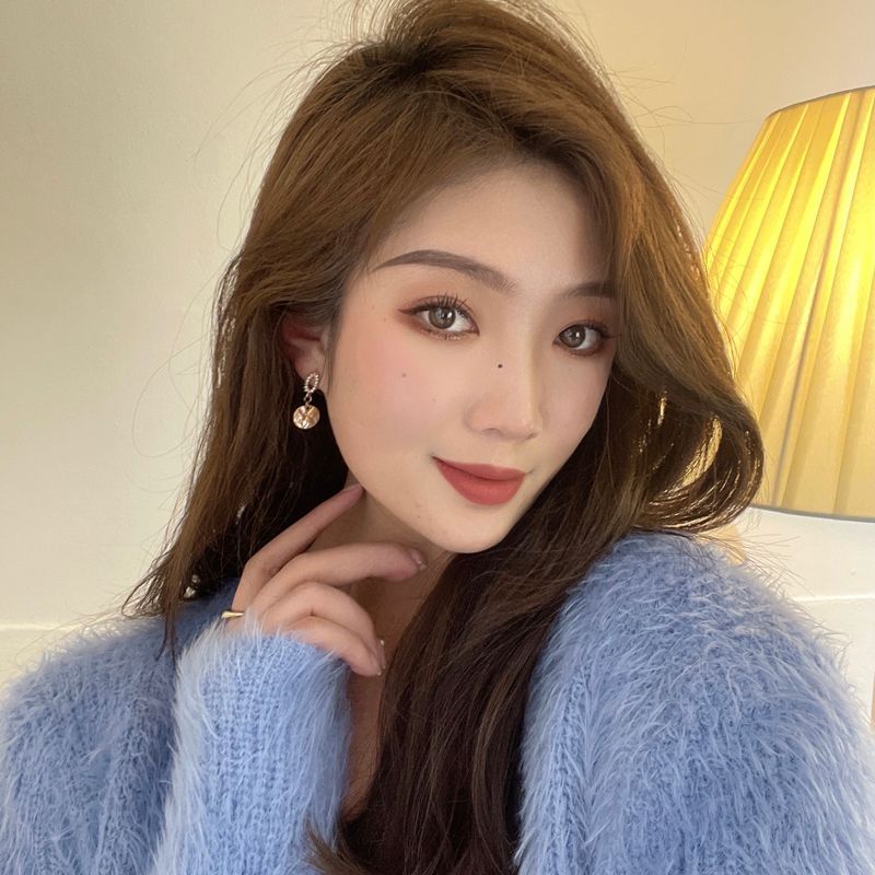 Earring / Clip-On Drop Rhinestone Floral