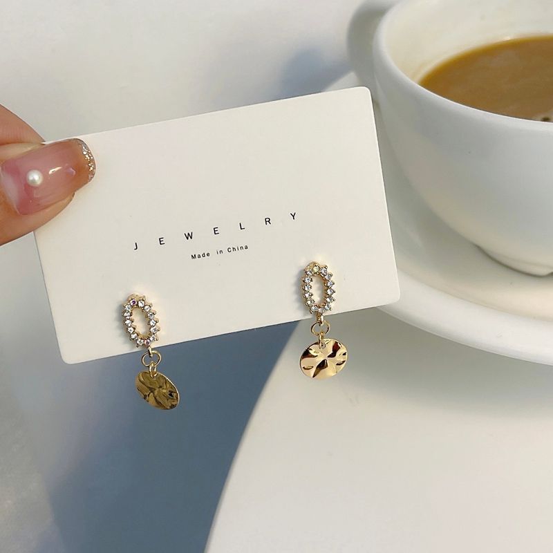 Earring / Clip-On Drop Rhinestone Floral