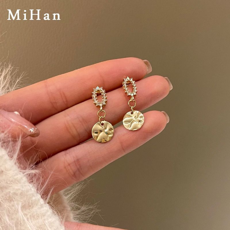 Earring / Clip-On Drop Rhinestone Floral