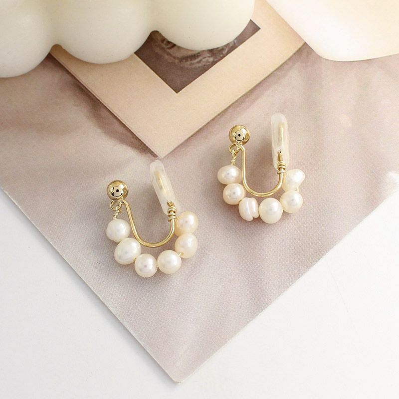 Earring Faux Pearl Drop / Clip-On