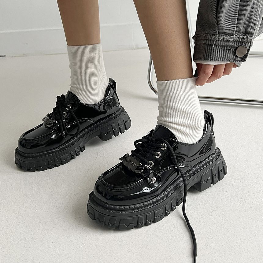 Platform Shoes Lace-Up