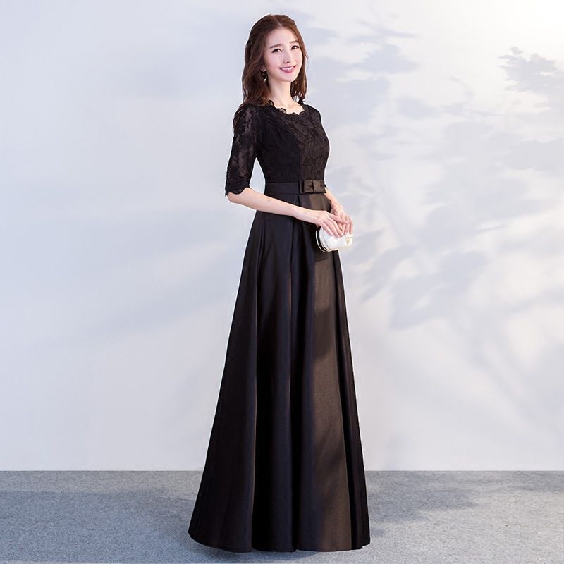 Short-Sleeve A-Line Evening Gown (Various Designs)