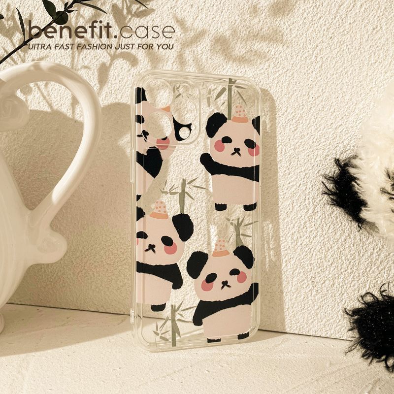Case Transparent Panda Phone