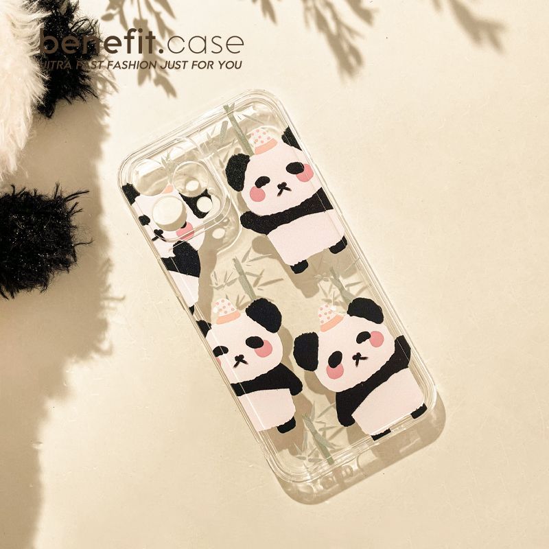 Case Transparent Panda Phone