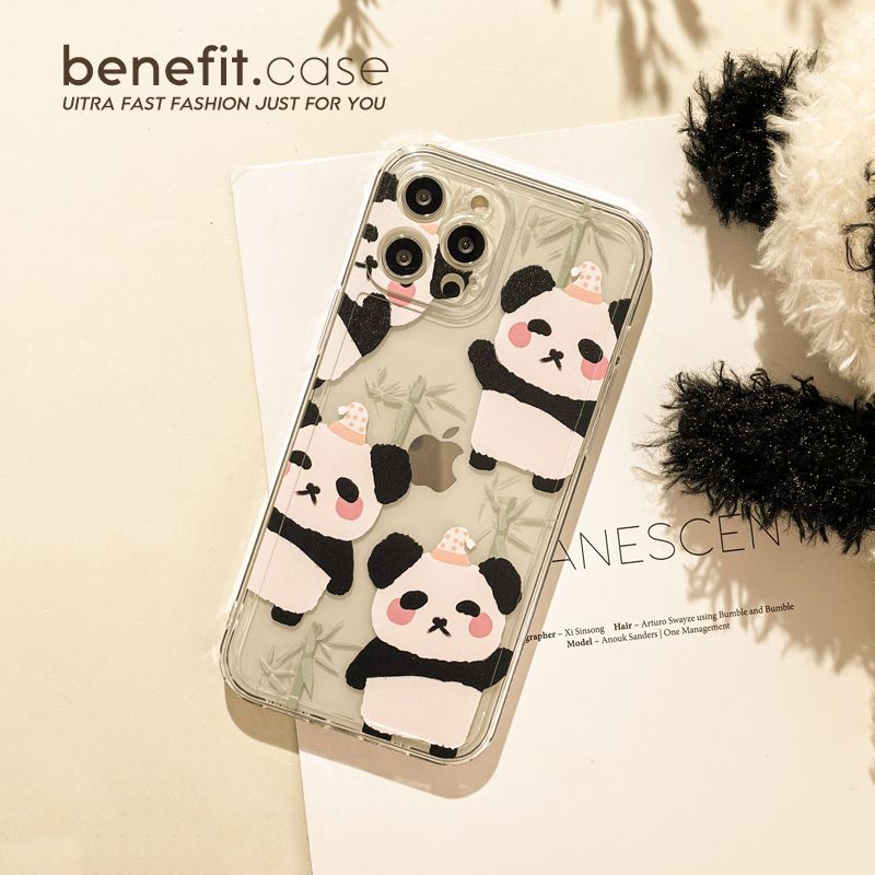 Case Transparent Panda Phone