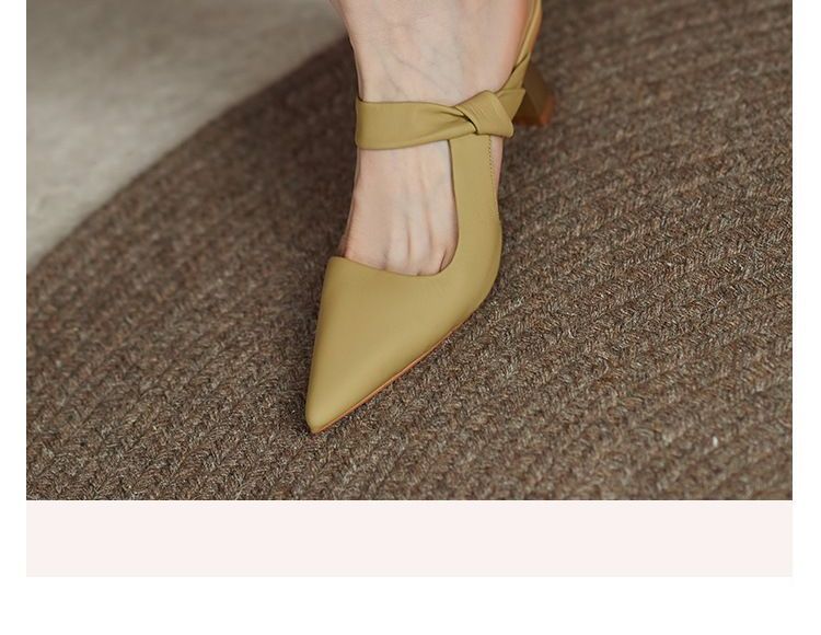 Pointy-Toe Mules Chunky-Heel