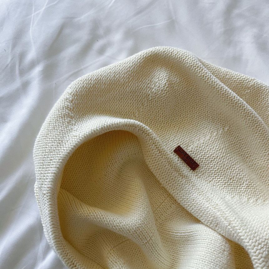 Cotton Hat Beret Plain Linen