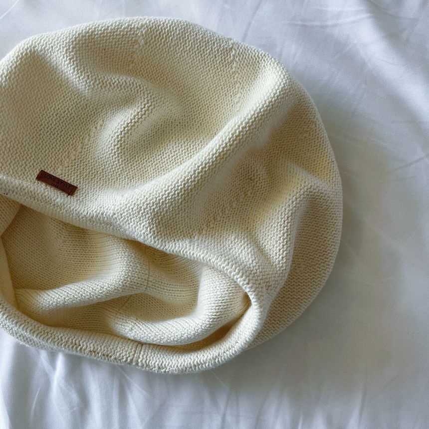 Cotton Hat Beret Plain Linen