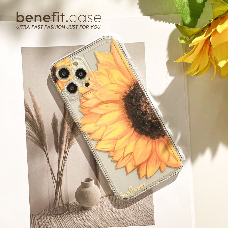 Sunflower Transparent Case Phone