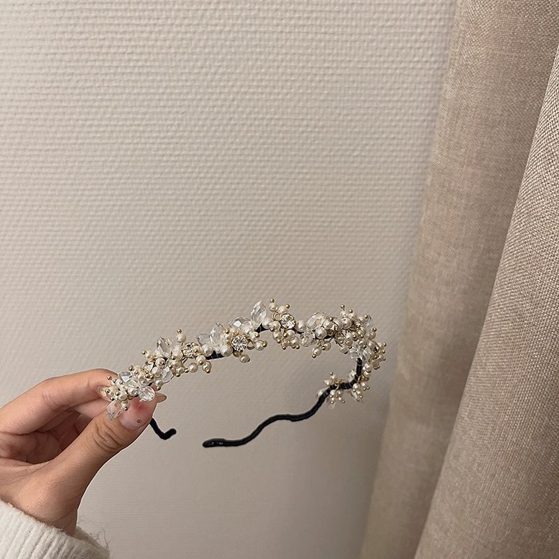 Faux Headband Crystal Pearl