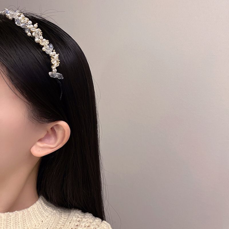 Faux Headband Crystal Pearl