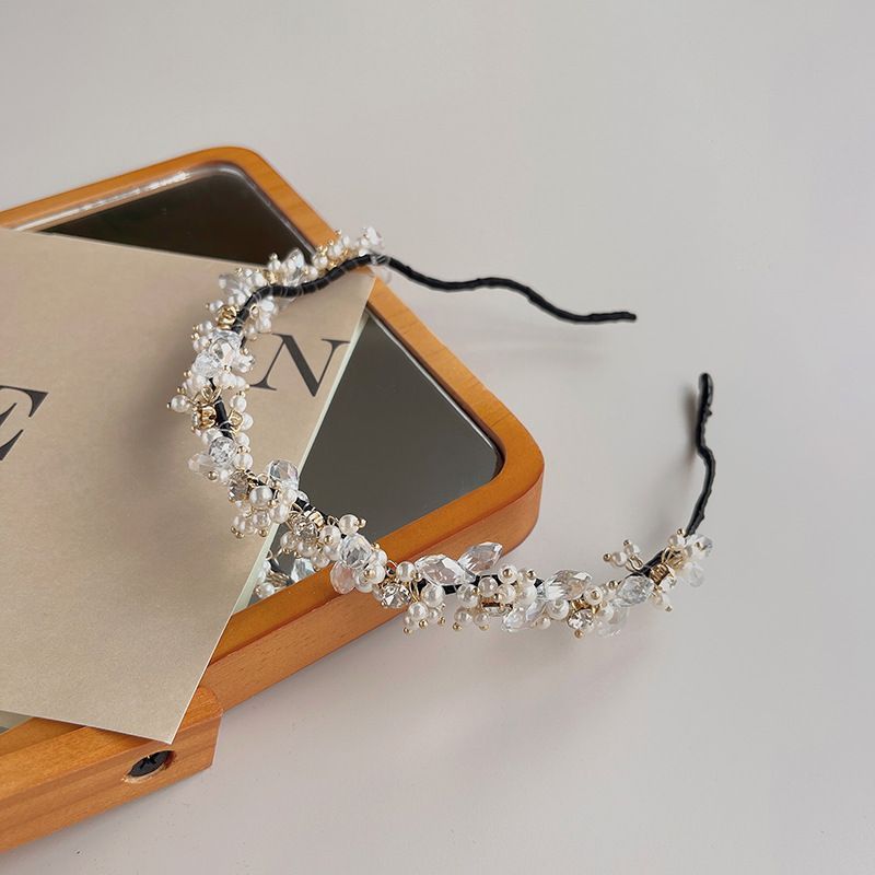 Faux Headband Crystal Pearl