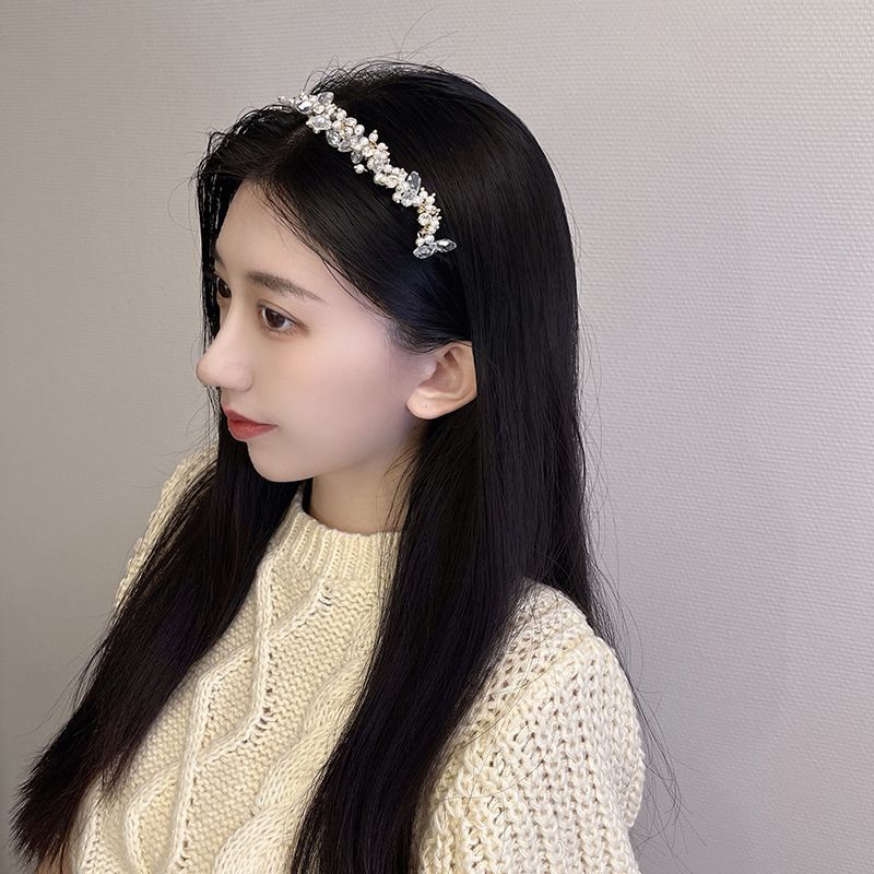 Faux Headband Crystal Pearl