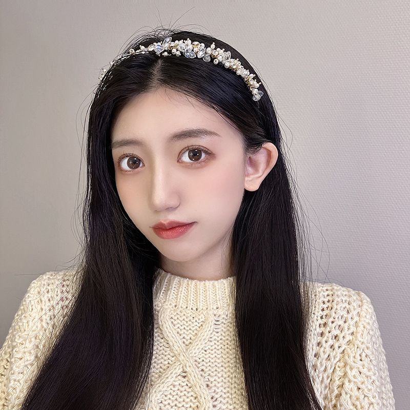 Faux Headband Crystal Pearl