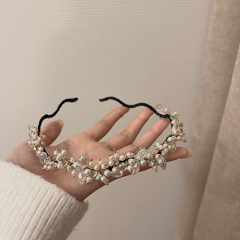 Faux Headband Crystal Pearl