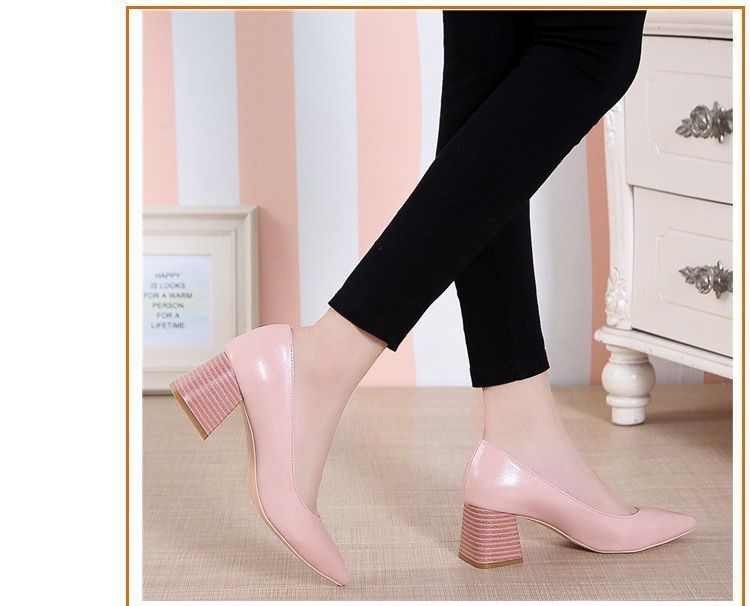 Chunky-Heel Pointy-Toe Pumps