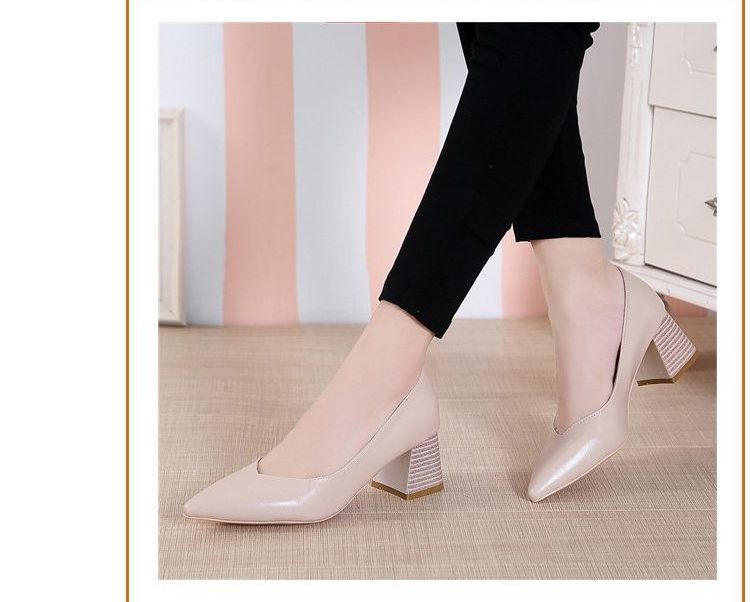 Chunky-Heel Pointy-Toe Pumps