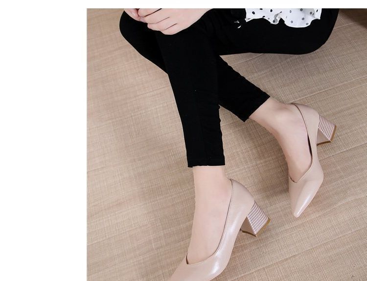 Chunky-Heel Pointy-Toe Pumps