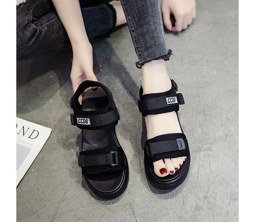 Wedge Adhesive Strap Sandals Heel Platform