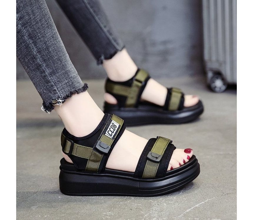 Wedge Adhesive Strap Sandals Heel Platform