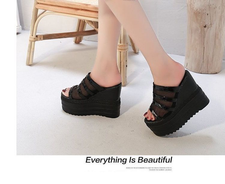 Platform Slide Wedge Sandals